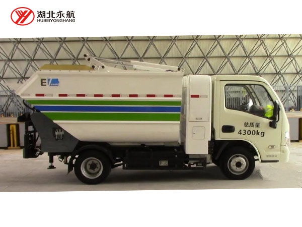 上汽跃进纯电动高位自装卸式垃圾车