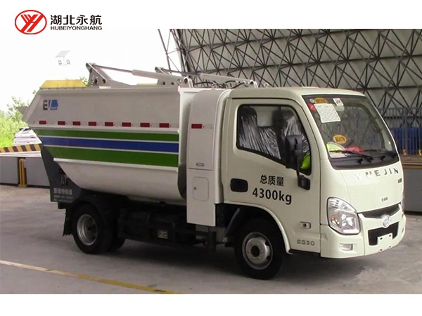 上汽跃进纯电动高位自装卸式垃圾车