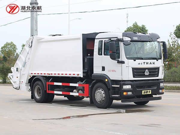 重汽汕德卡14方压缩式垃圾车