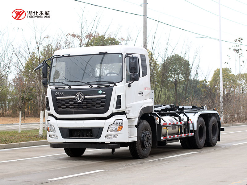 东风天龙(天然气)钩臂垃圾车