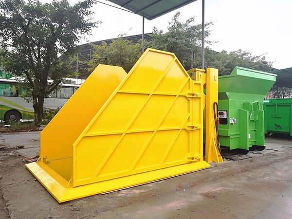 分体式侧翻上料移动压缩站